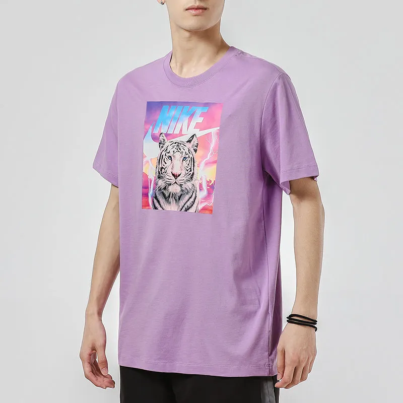 Nike T Shirts Men Purple-4