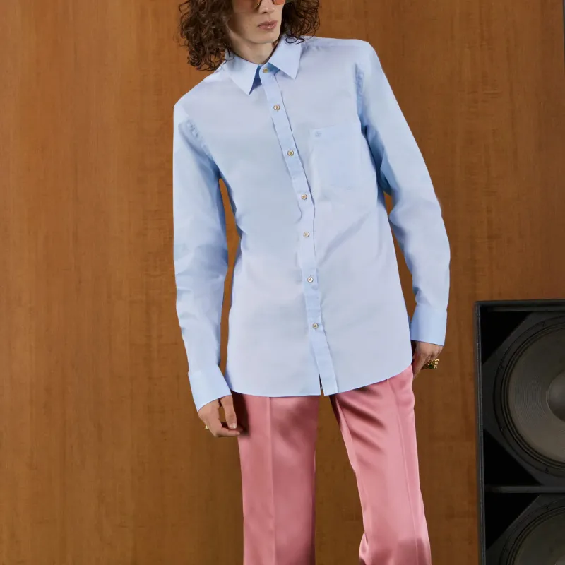 GUCCI Double G Embroidered Shirt-3
