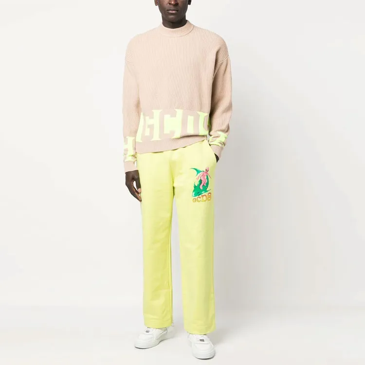 GCDS Casual Pants Men Green-1