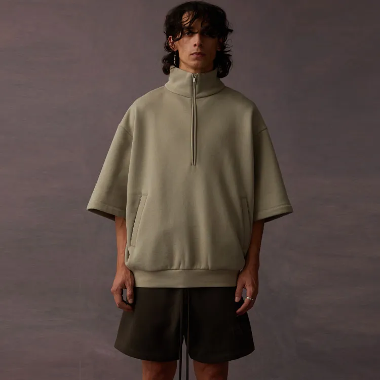 Fear Of God Essentials Halfzip 3/4 Sleeve Shirt-1