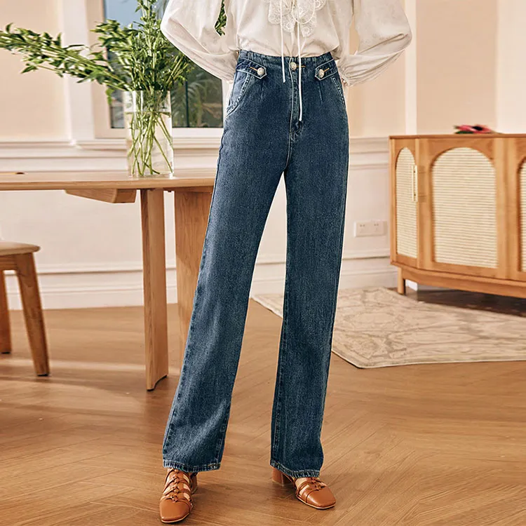 Olrain Jeans Women's Denim Blue-1