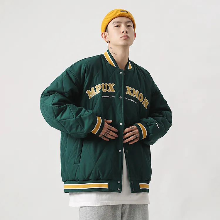 MPUX Baseball Collar Loose Fit Puffer Jacket Unisex-7