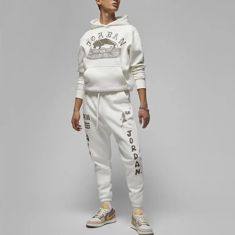 Jordan Casual Pants Men White-2