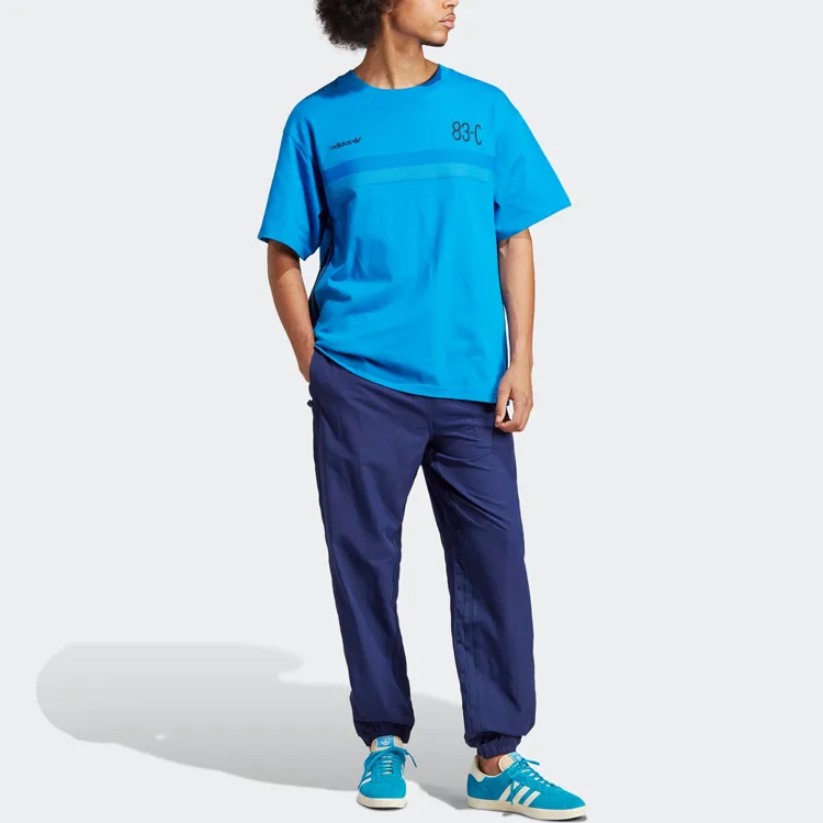 Adidas Originals T Shirts Men Bird Feather Blue-3