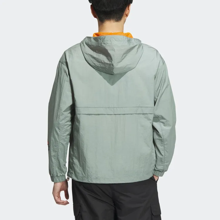 adidas originals Adventure Windbreaker Jacket 'Silver Green'-2
