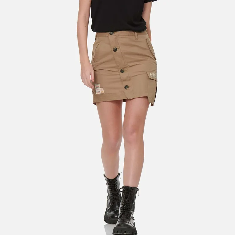 EVISU Casual Short Skirts Women's Khaki-2