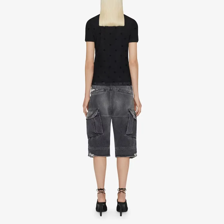 Givenchy All Over Logo Motif Patch Mesh Shirt-2