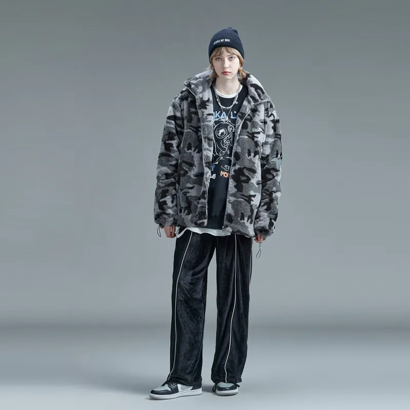 Guuka Puffer Jacket Unisex Black Gray-4