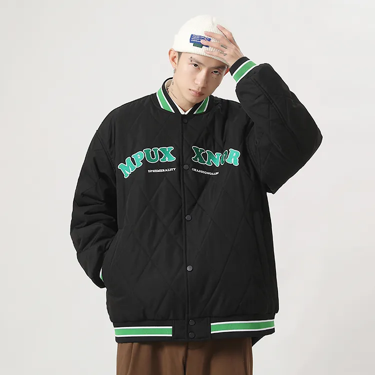 MPUX Baseball Collar Loose Fit Puffer Jacket Unisex-1