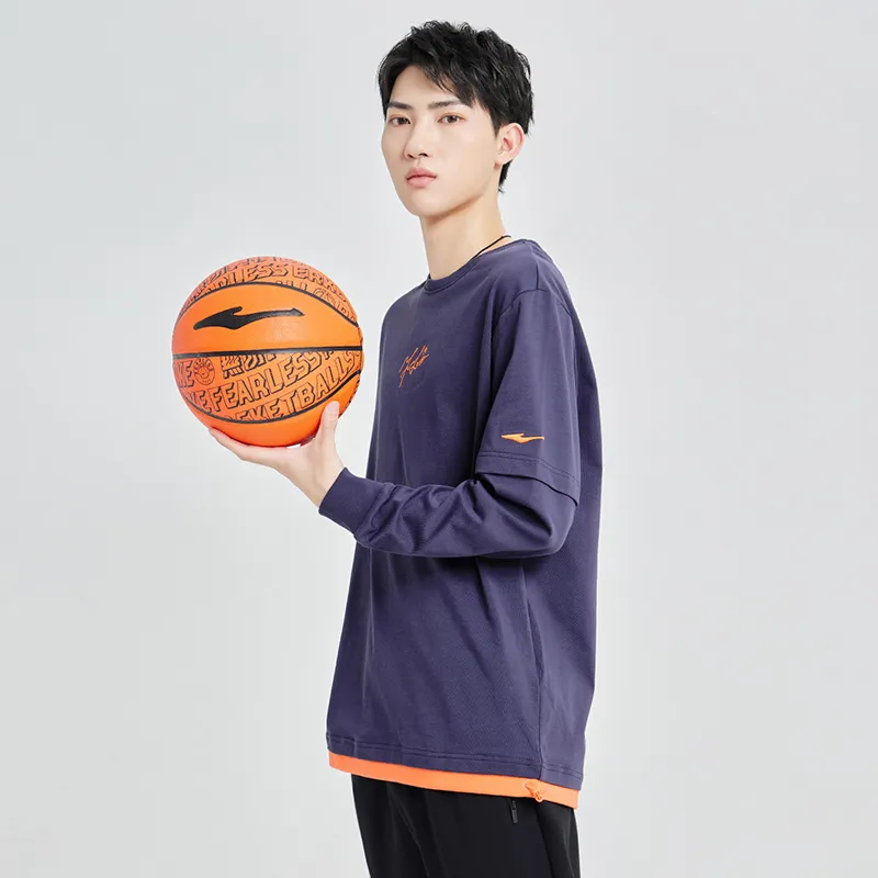 Erke T Shirts Men Dusty Light Purple-4
