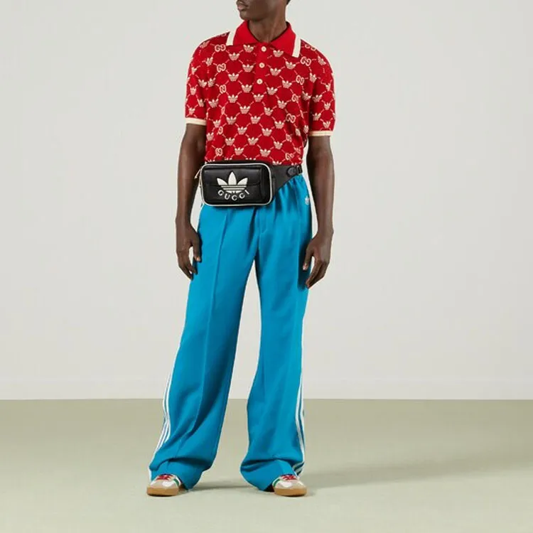 Adidas X GUCCI Polo Shirts Men Red-1