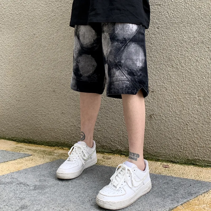 A11SLAVE Loose Fit Shorts Unisex Black Gray Color-4