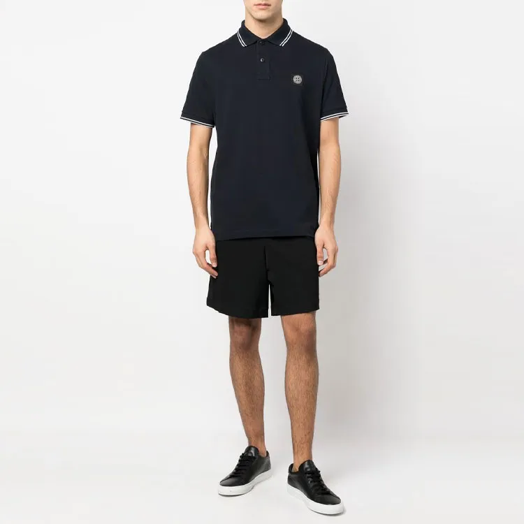 STONE ISLAND Logo Patch Short Sleeved Polo Shirt-1