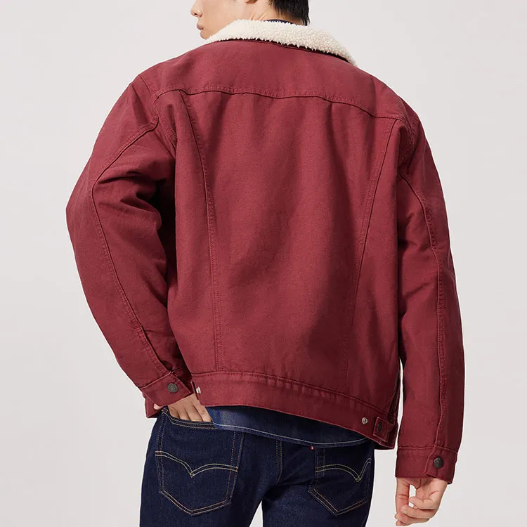 Levis Jackets Men Burgundy-4