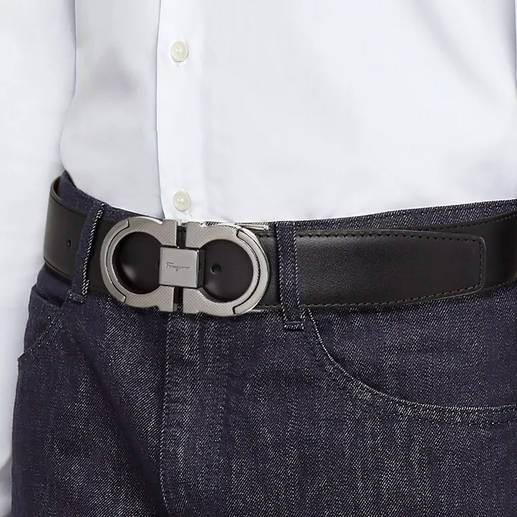Ferragamo Leather Belts Men Black-2