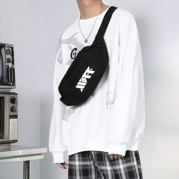 XXOFF Cotton With Polyester Crossbody Bag Regular Unisex Black-5
