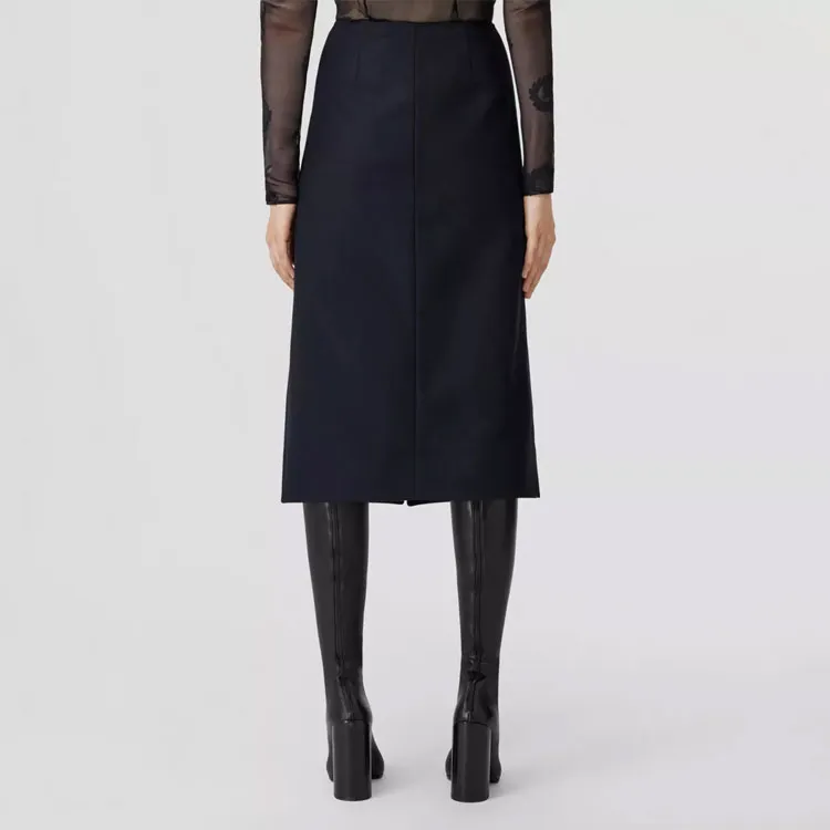 Burberry FW22 Skirt Women's Dark Charcoal Blue-2