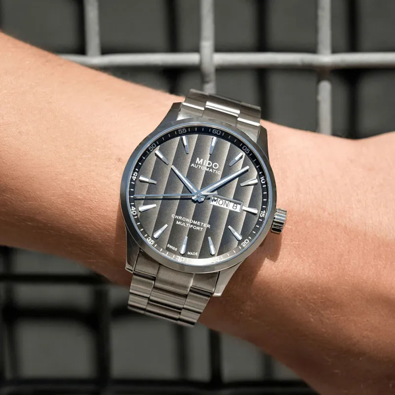 MIDO Helm Collection Automatic Mechanical Movement Men's Watches Watch 42mm Gray Dial-2