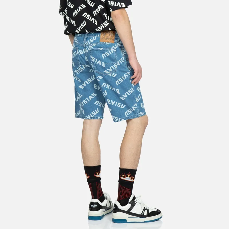 EVISU Casual Shorts Men Blue-2
