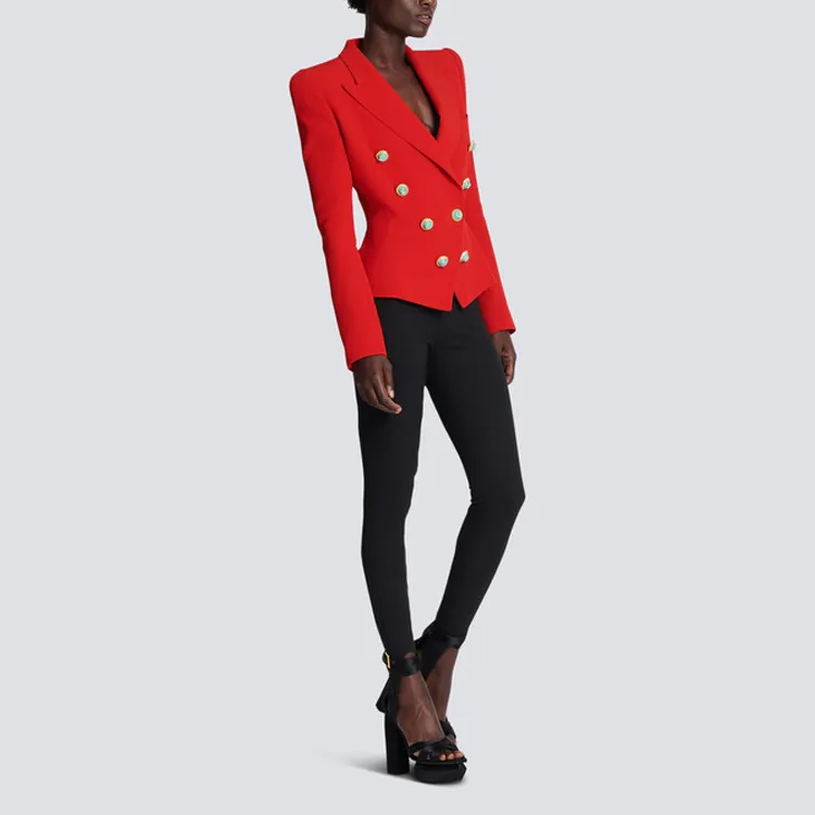 BALMAIN Jackets Women's Red-4