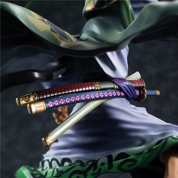 MegaHouse One Piece Portrait Of Pirates Warriors Alliance Zoro Juro Action Figure White & Green-6