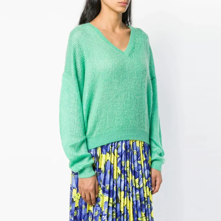 Burberry Loose Fit Knitwear Women's Teal-1