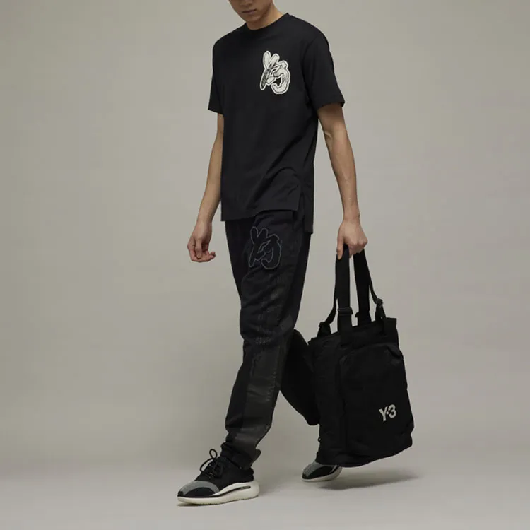 Y 3 T Shirts Unisex Black-1