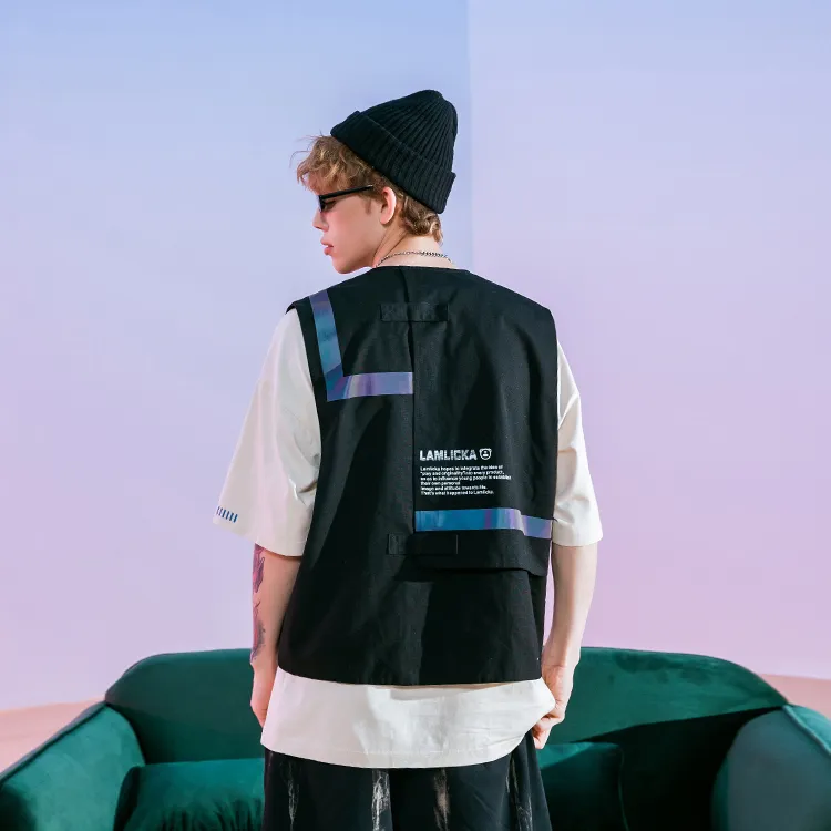 LAMLICKA Vests Unisex Black-4