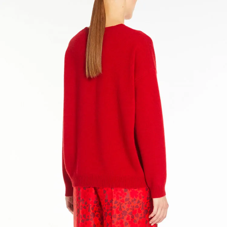 MaxMara SS23 Chinese New Year Cashmere Sweaters Women's Red-1