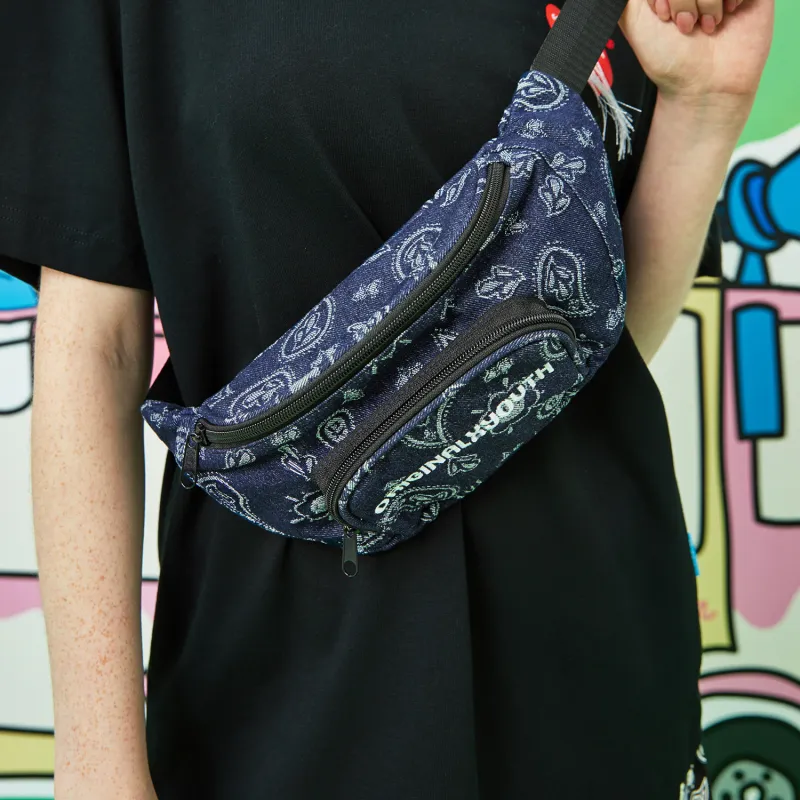 ORIGINAL X YOUTH Denim Fanny Pack Regular Unisex Denim Deep Blue/Denim Light Blue-2