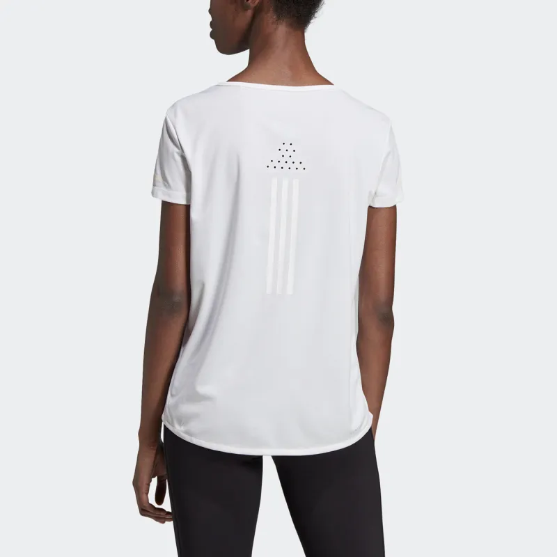 Adidas Set in Sleeve T Shirt Women's White-3