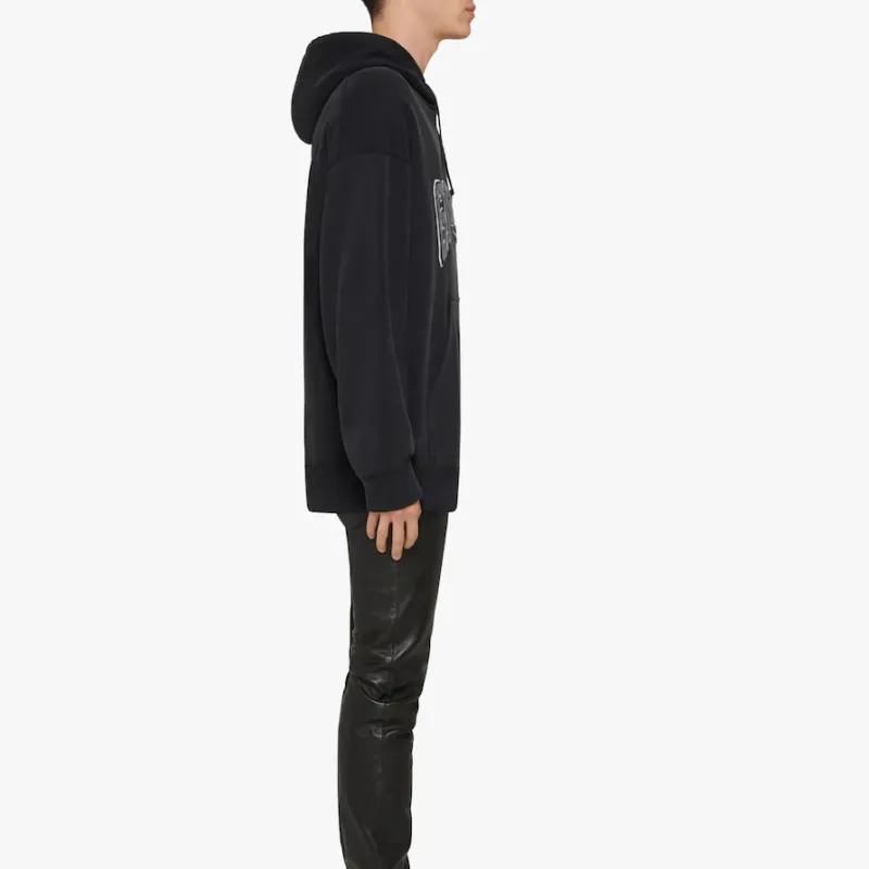 Givenchy Slim Fit Print Hoodie-4