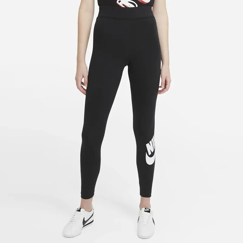 Nike Sportswear Women's Essential High Waisted Logo Leggings Black/White-3
