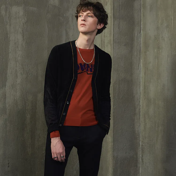 DAVID NAMAN Sweaters Men Orange-2