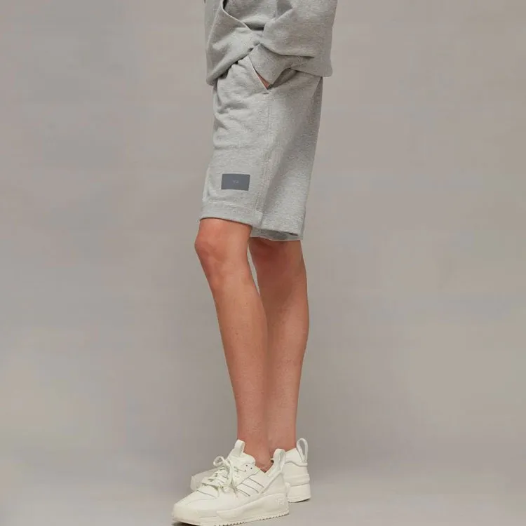 Y-3 Logo-patch Melange-effect Shorts-3