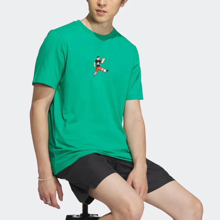 Adidas T Shirt Men's Lawn Green-3