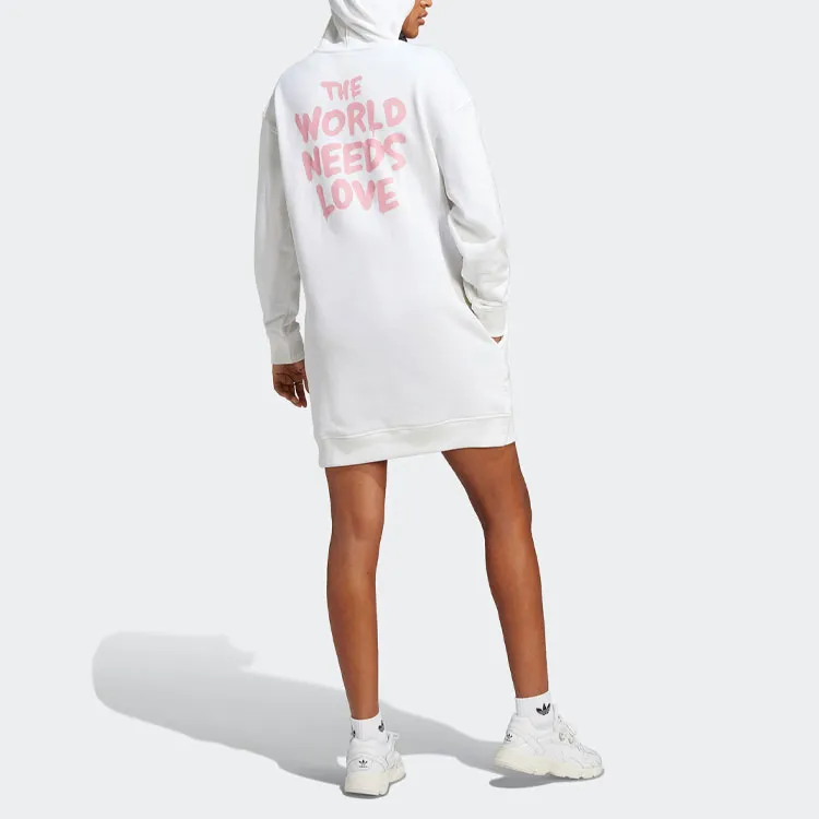 Adidas Long Sleeved Dresses Women's White-2