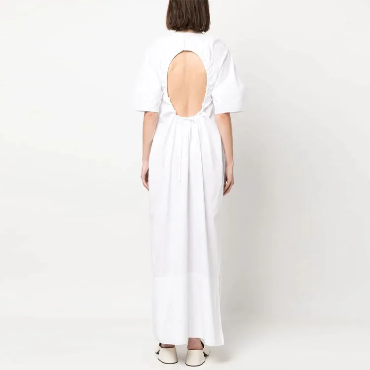 JIL SANDER Gathered Short sleeve Maxi Dress-2