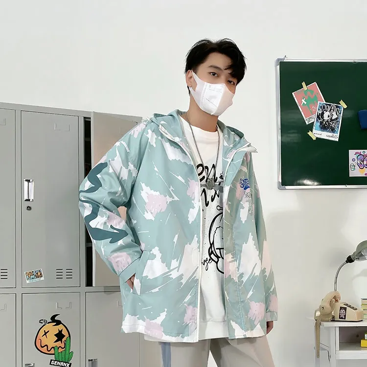 GENANX DAHUAXIYOUSHOUYOU Loose Fit Jacket Unisex Light Green-3