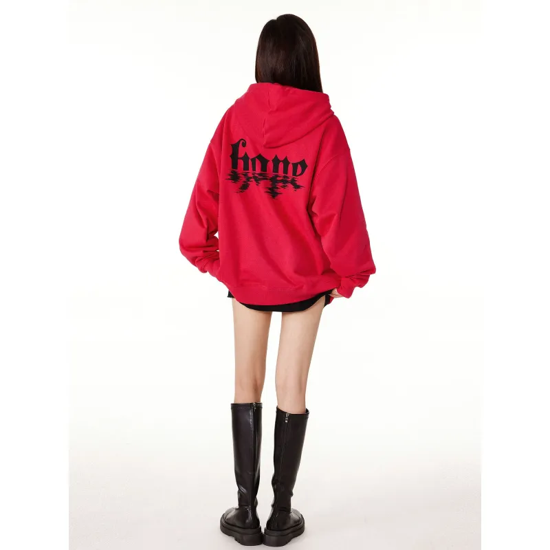 ZUOBEIKA Sweatshirts Women's Rose Red-2