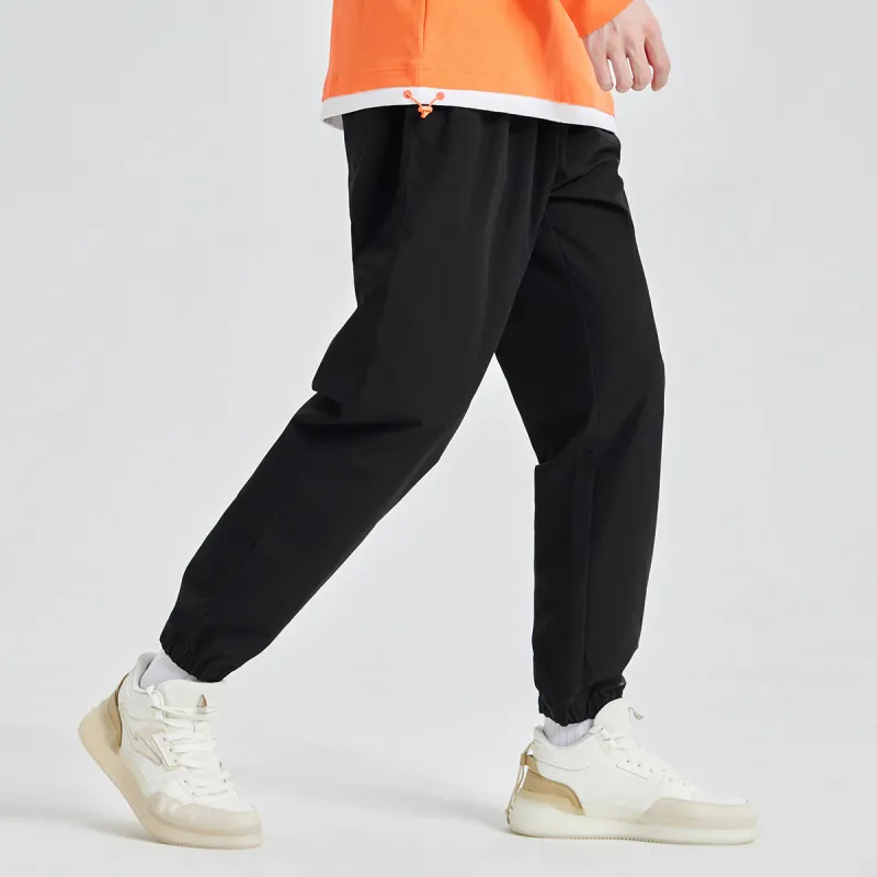 Erke Jogger Casual Pants Men's Jet Black-4