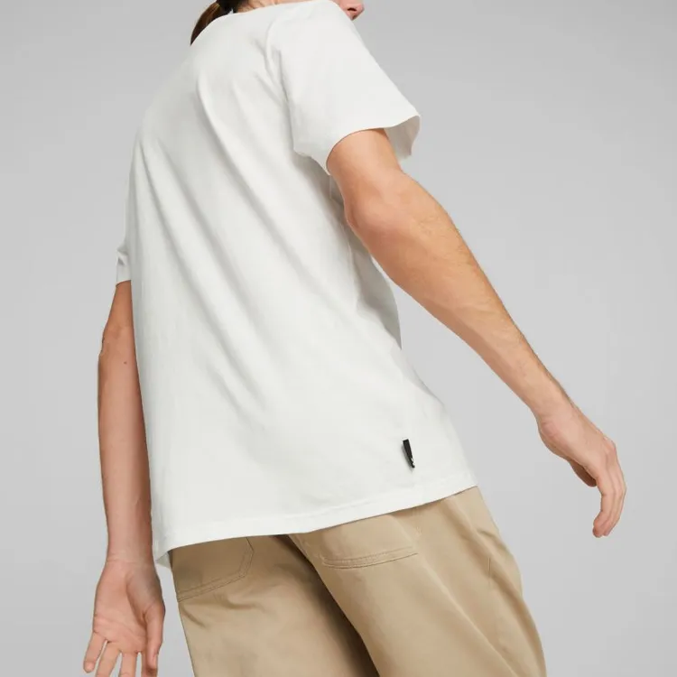 PUMA T Shirts Men White-3