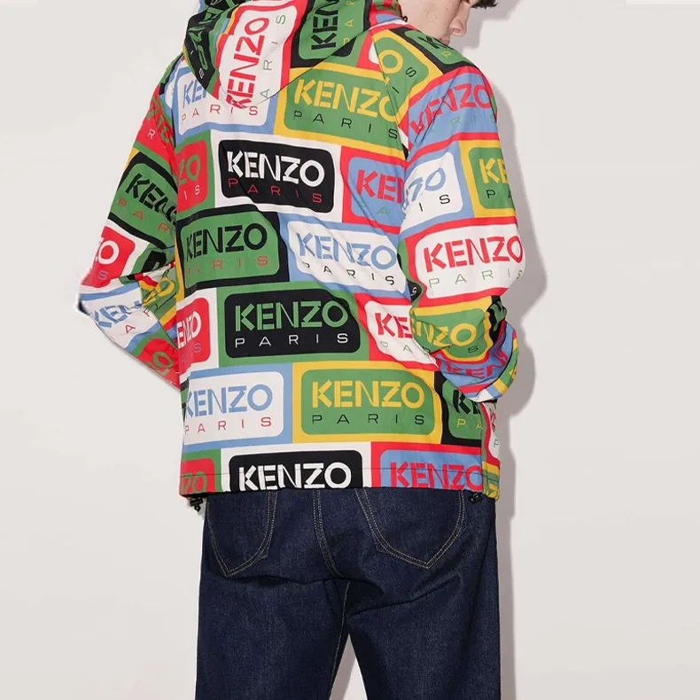 KENZO Labl print Half zip Windbreaker-3
