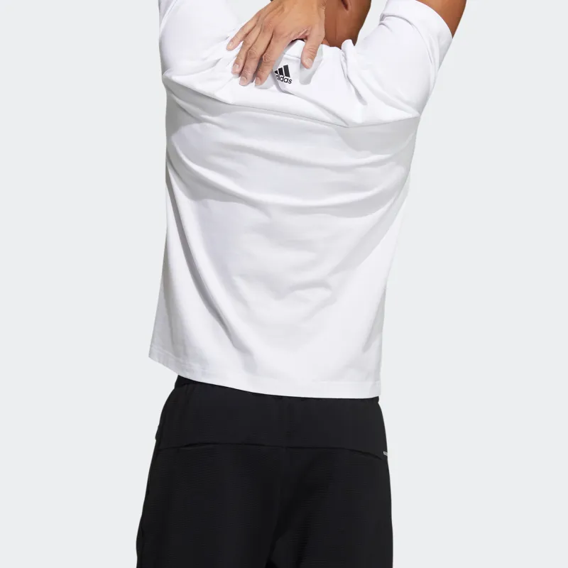 Adidas T Shirts Men White-2