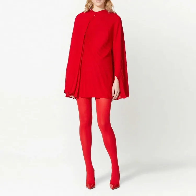 Valentino Long-Sleeved Dresses Women's Red-1