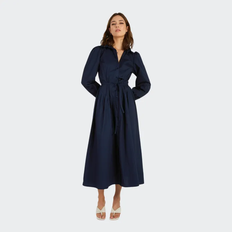 'S MAX MARA Long Sleeved Dresses Women's Navy Blue-2