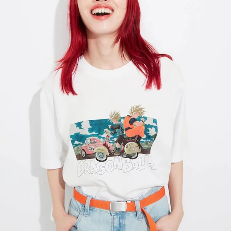 Dragon Ball X UNIQLO Dragon Ball Collaboration T Shirts Unisex White-2