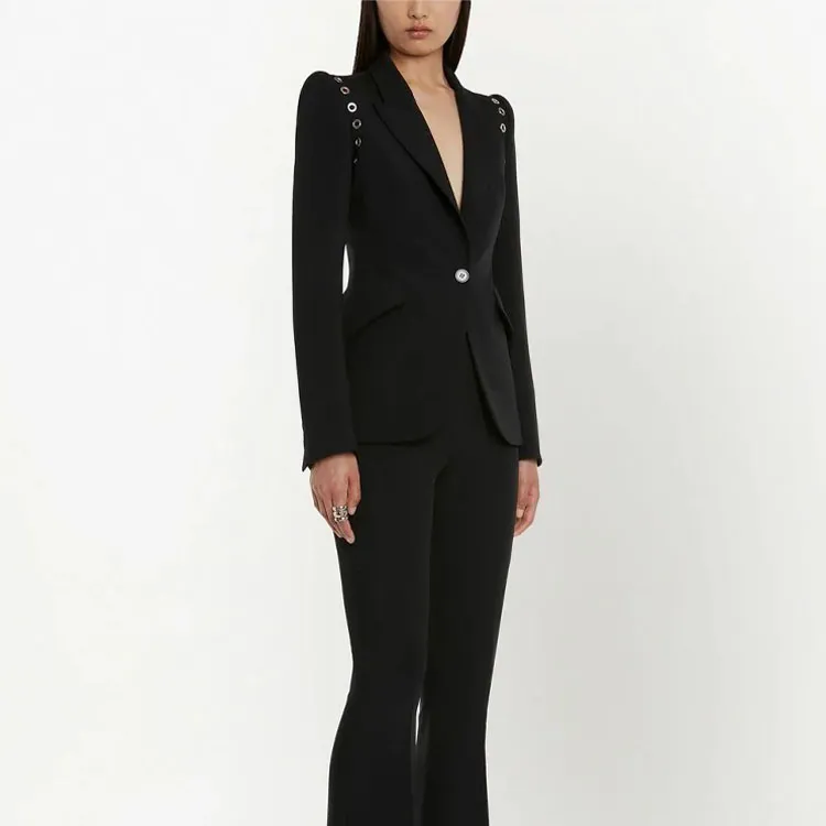 Alexander McQueen Business Suit Coat Women's Black-3