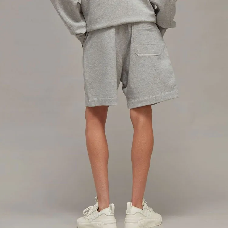 Y-3 Logo-patch Melange-effect Shorts-1