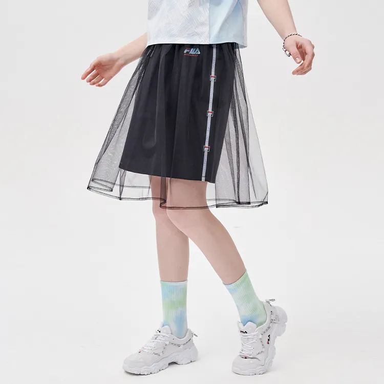 FILA FUSION Casual Short Skirts Women's Pitch Black-2